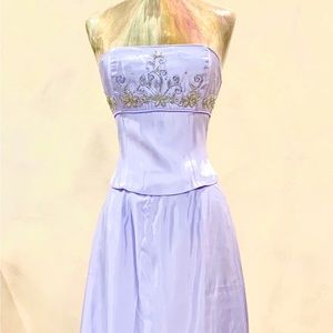 Corset top and long skirt